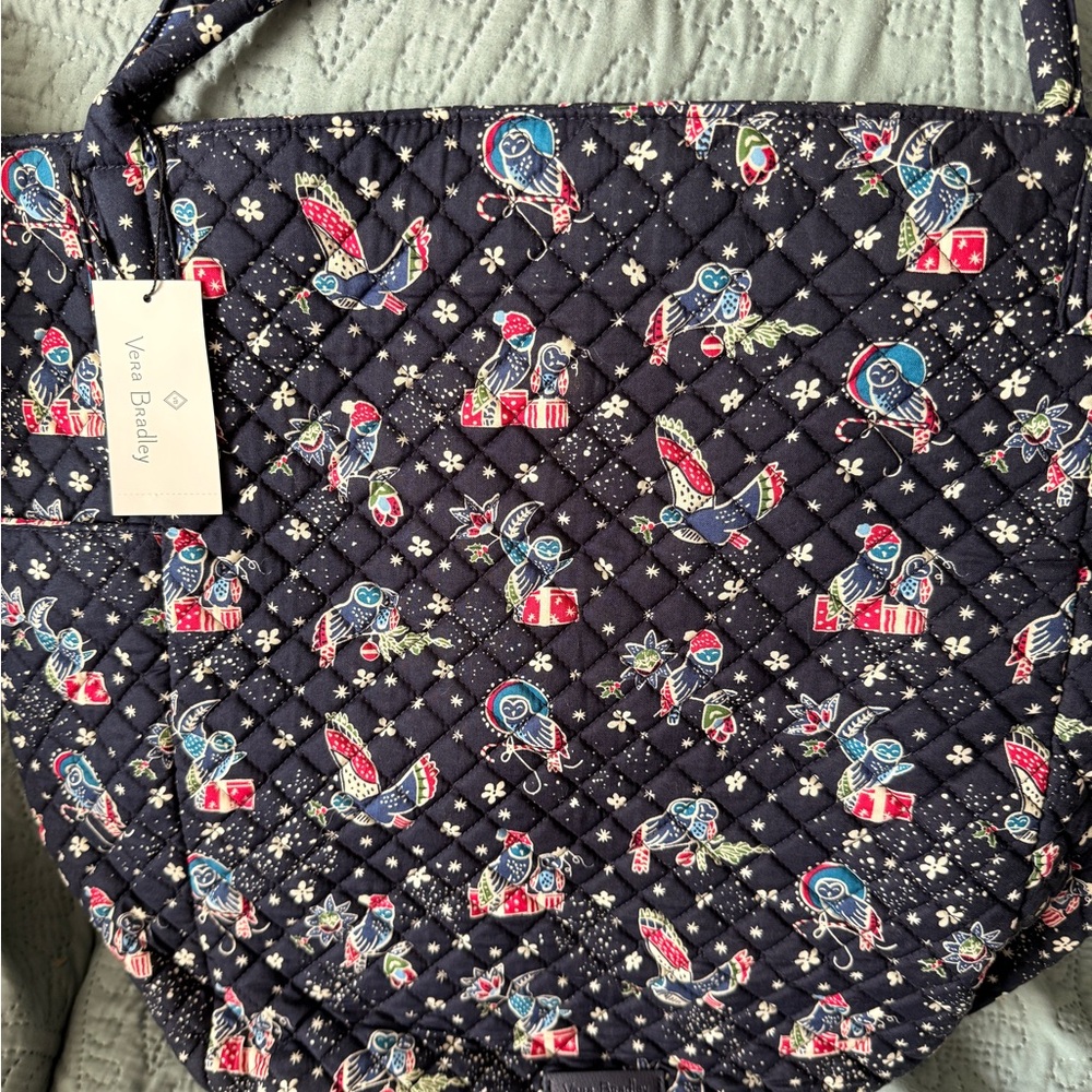 Vera Bradley Holiday Owl Quilted Tote